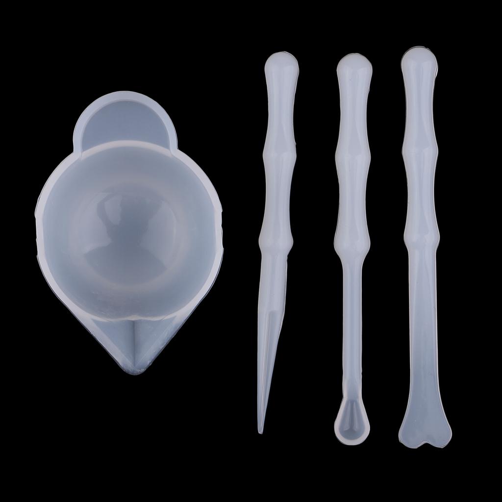 Silicone Epoxy Resin Molds Set - مجموعة أدوات خلط السيليكون لقوالب الراتنج،