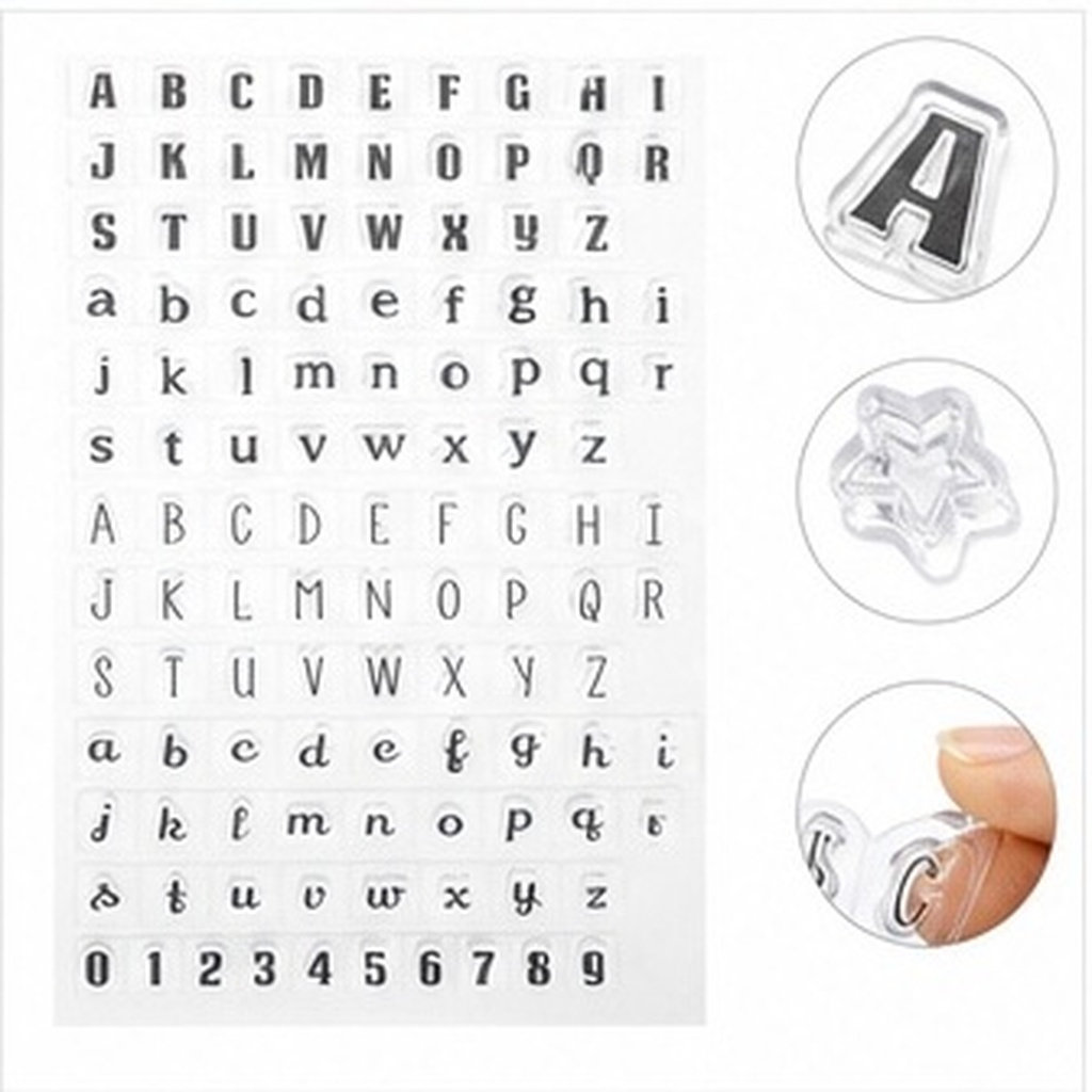 Clear Silicone Stamps For Card Making - 4 قطع من أختام السيليكون الشفافة