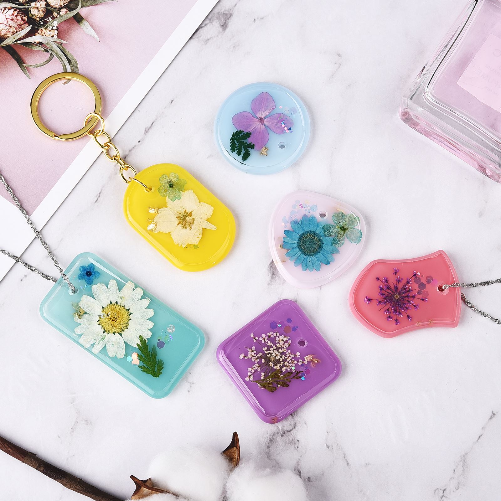 Keychain بها بنفسك سلسلة المفا - مراجعة Silicone Epoxy Resin Molds Set وسعره