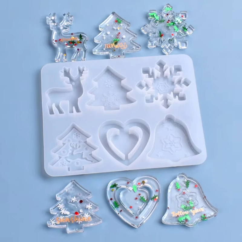 عيد الميلاد العفن DIY الراتنج  - مراجعة Silicone Epoxy Resin Molds Set وسعره